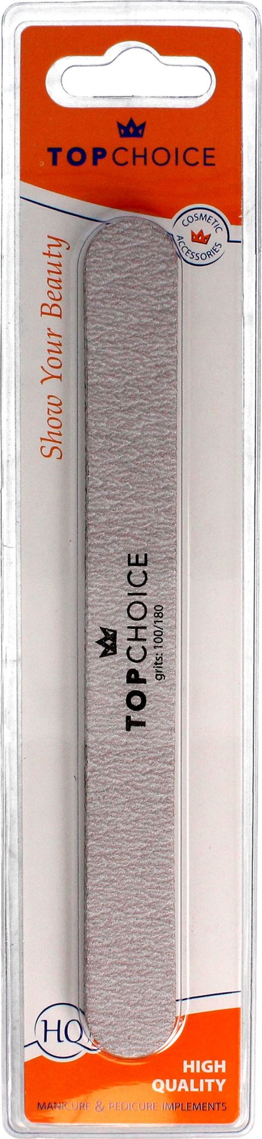 Top Choice Pilnik do paznokci 2-funkcyjny 100/180 prosty 18cm 1szt