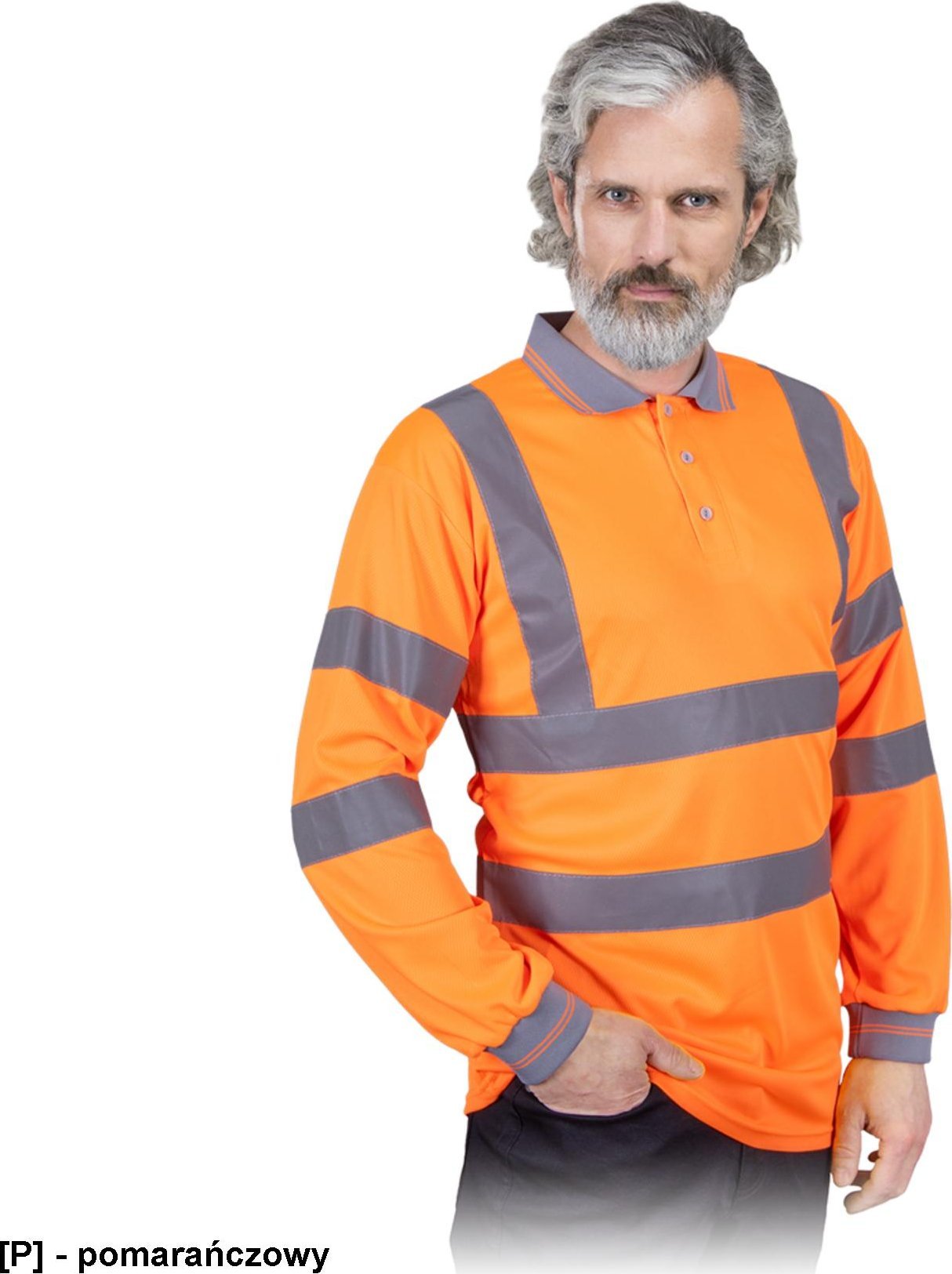 Reis POLO-FLUO - polo ostrzegawcze, długi rękaw, szybkoschnąca oddychający materiał-siateczka, 100% poliester, 150 g/m2 - żółty XL