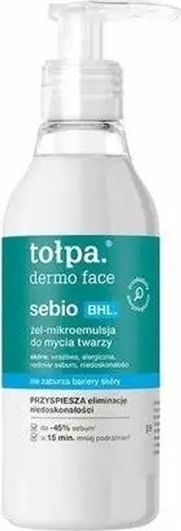 Tołpa Dermo Face Sebio BHL Żel-mikroemulsja do mycia twarzy 195ml