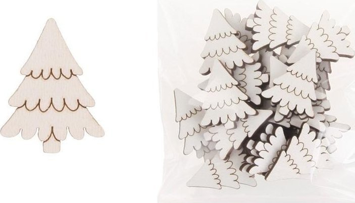 Dekoracja drewniana 24szt Drzewko