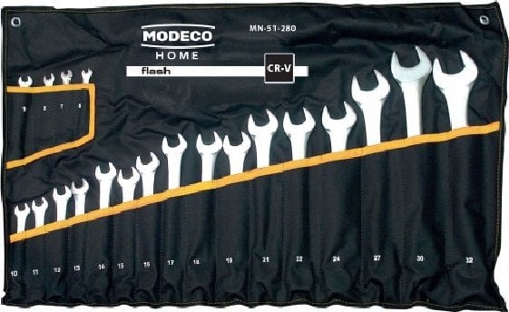 Modeco Komplet kluczy płasko-oczkowych 20szt. 6-32mm CR-V FLASH MN-51-280