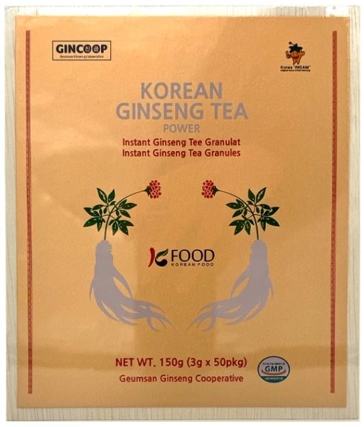 Herbata z żeń-szenia instant drewniane pudełko (50 x 3g) 150g - Gincoop