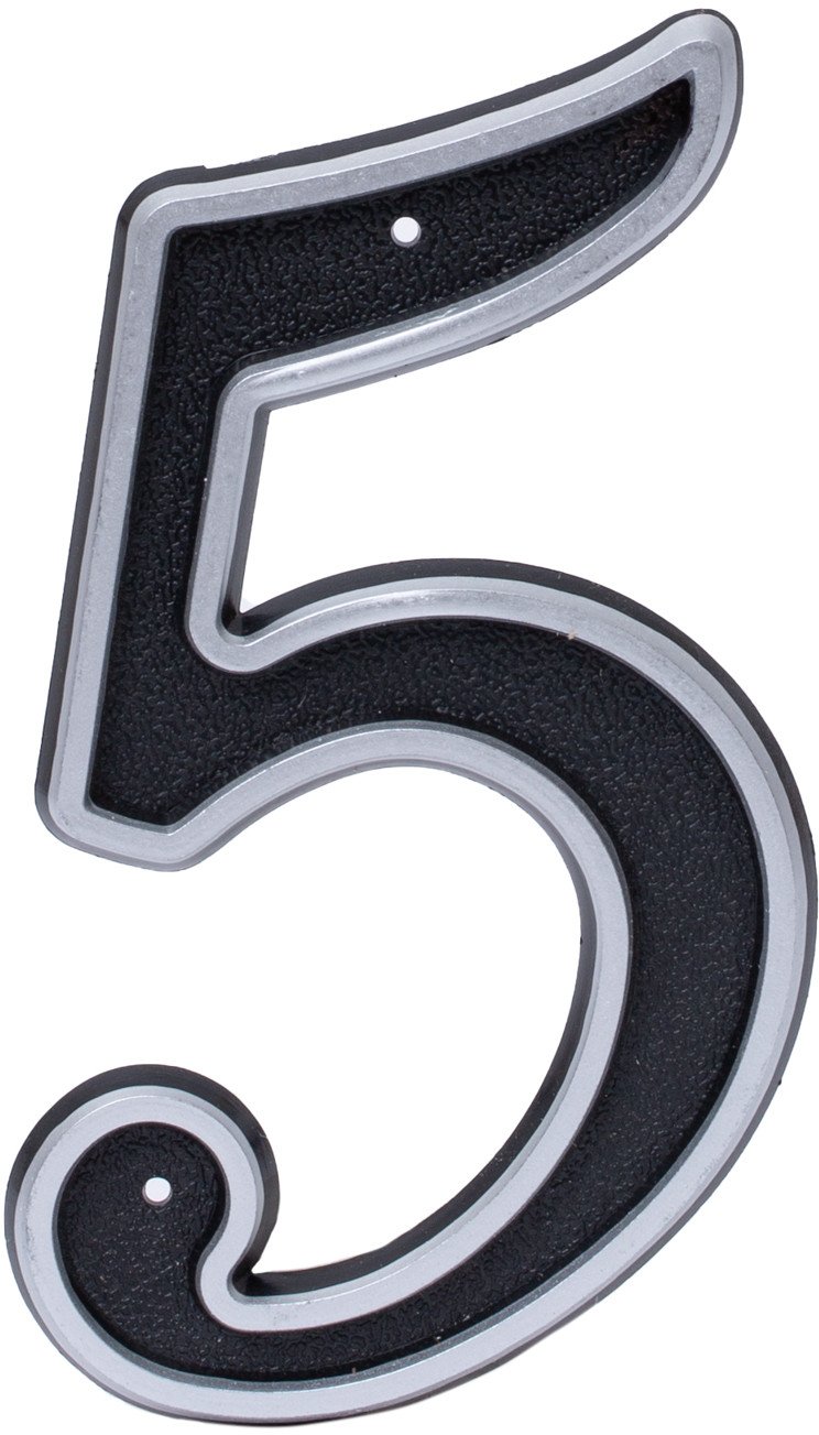 BLASTIC HOUSE NUMBER 5 150MM BLACK