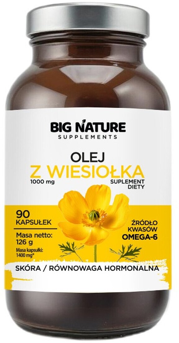 Big Nature Olej z wiesiołka suplement diety 90 kapsułek