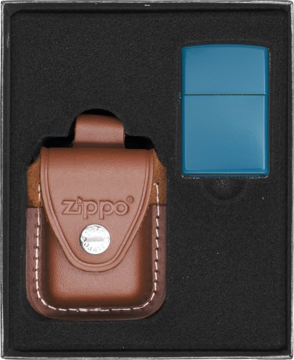 Zestaw ZIPPO Zapalniczka REG FLAT TURQ Prezentowy No2