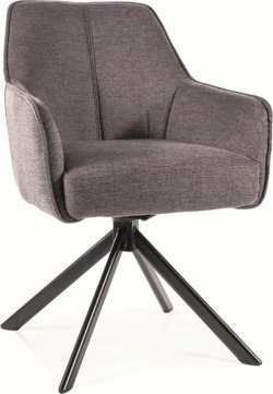 Signal Krzesło obrotowe do salonu NOTTI Brego ciemno szare Signal