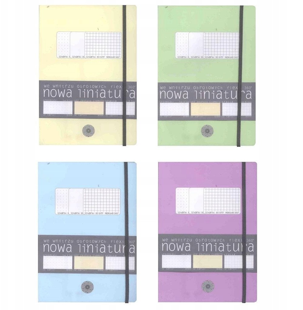 Brulion B5/96K Flexi pastel 3LIN (10szt)