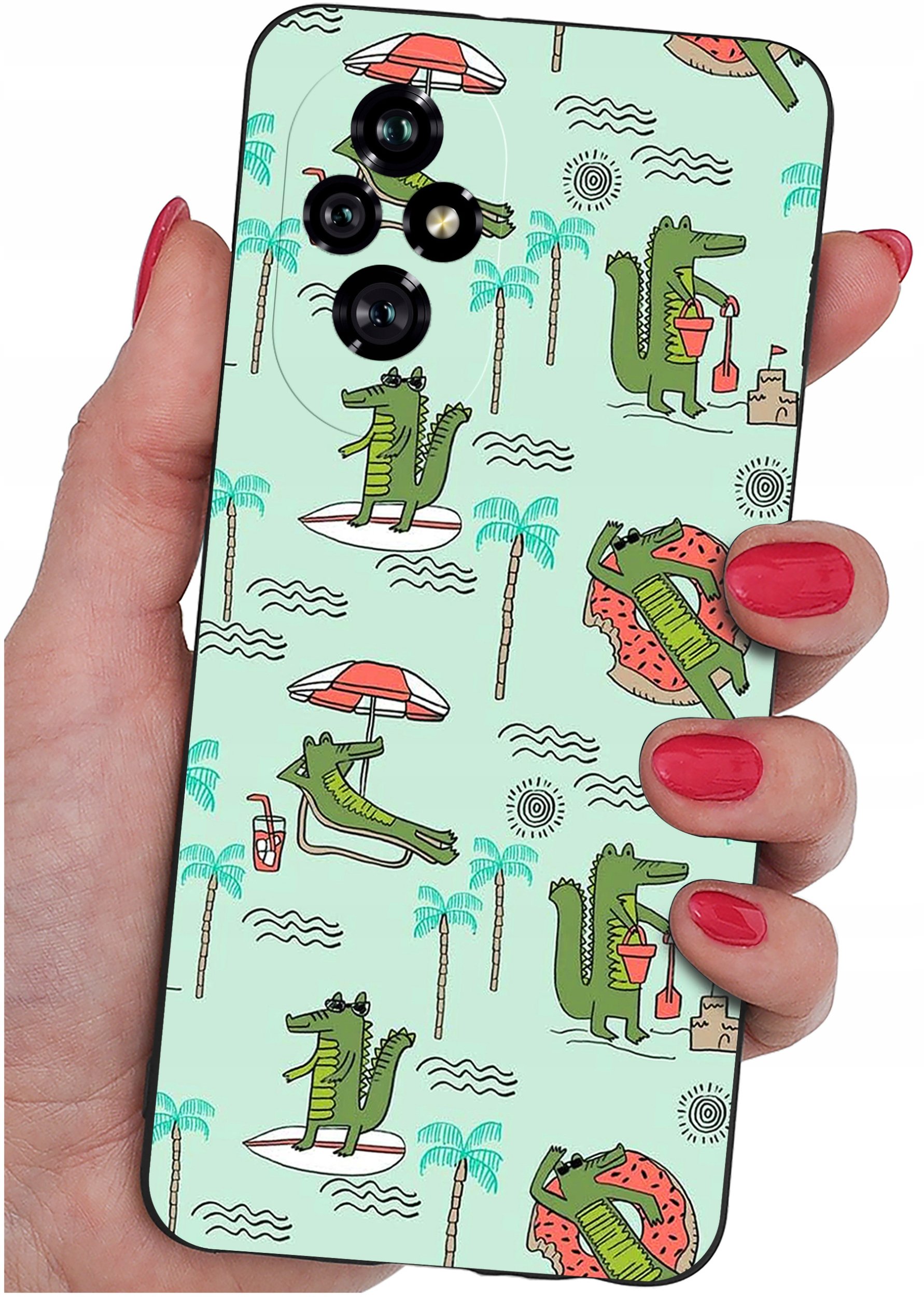 ETUI do Honor 200 5G | WZORY | SILIKONOWE MATT CASE + SZKŁO 9H