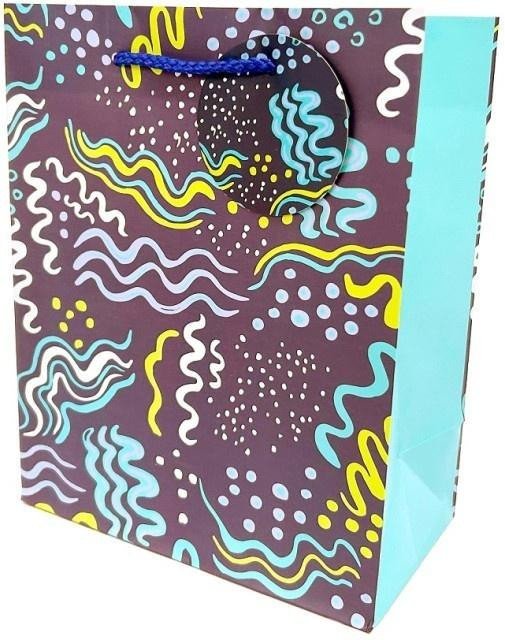 Torebka ozdobna matowa 18x23x10cm granat