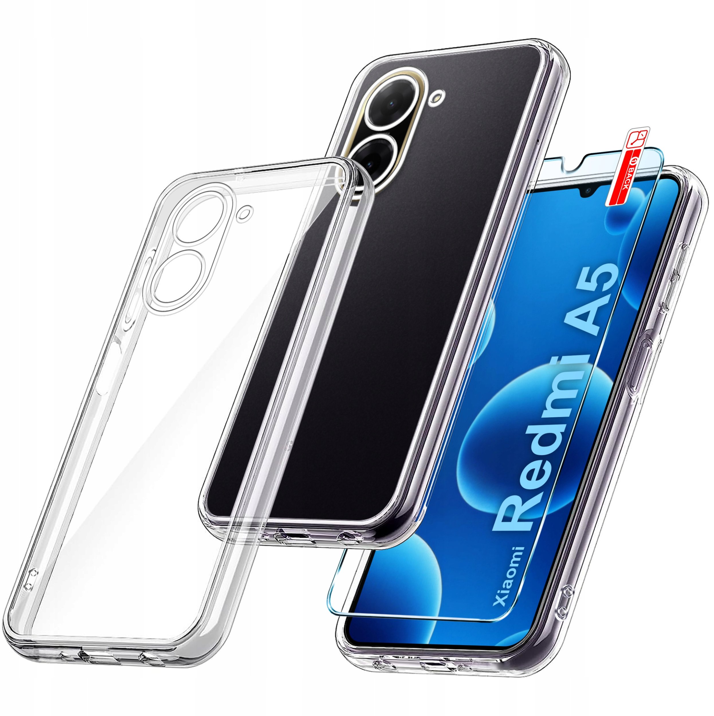 Etui Bezbarwne do Xiaomi Redmi A5 WZMACNIANE CLEAR CASE 2MM + Szkło 9H