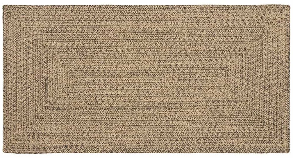 vidaXL Dywan Splot koszykowy Naturalny i czarny 100 x 200 cm Juta