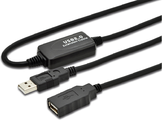 Kabel USB MicroConnect USB-A - USB-A 10 m Czarny (USB2.0AAF10A)