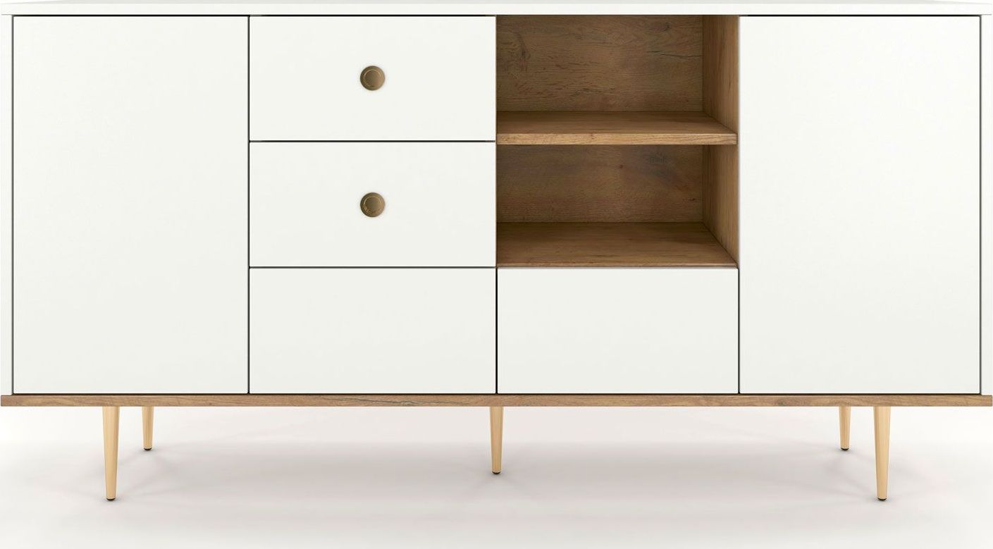Elior Komoda Imperio 2X - Biały - Dąb lancelot