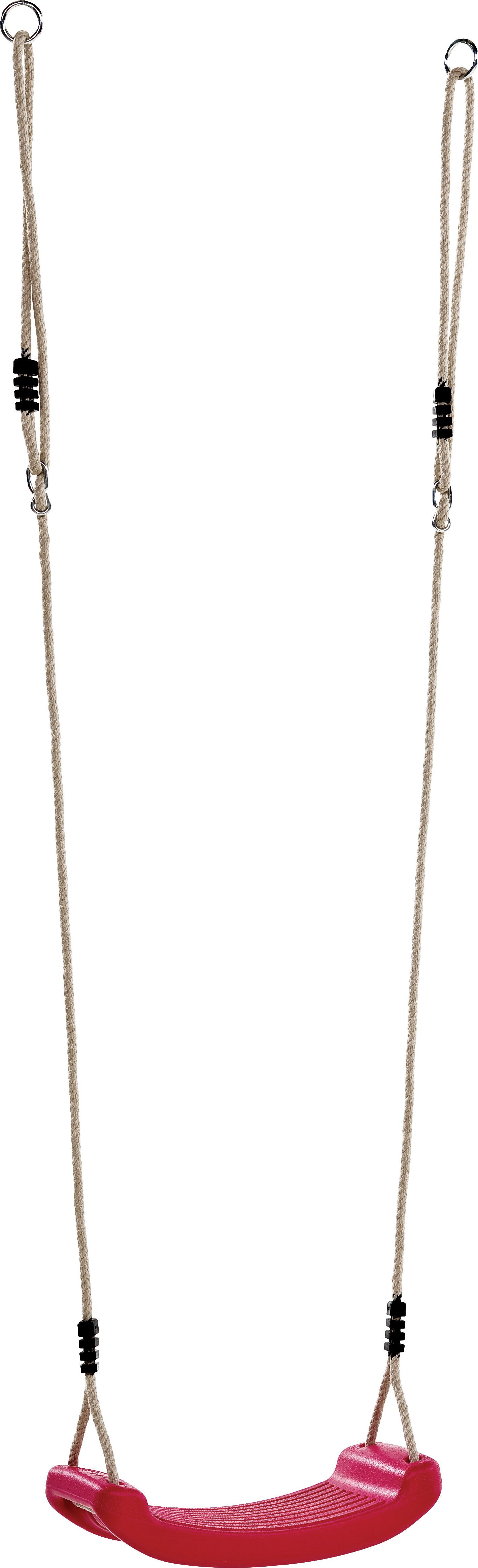 Huśtawka KBT Huśtawka ogrodowa deska wraz z linami o regulowanej wysokości - czerwona