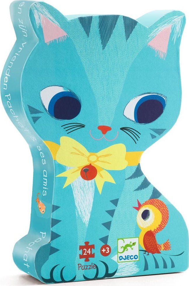 Djeco Puzzle w kształcie sylwetek - Kot (24 elementy)