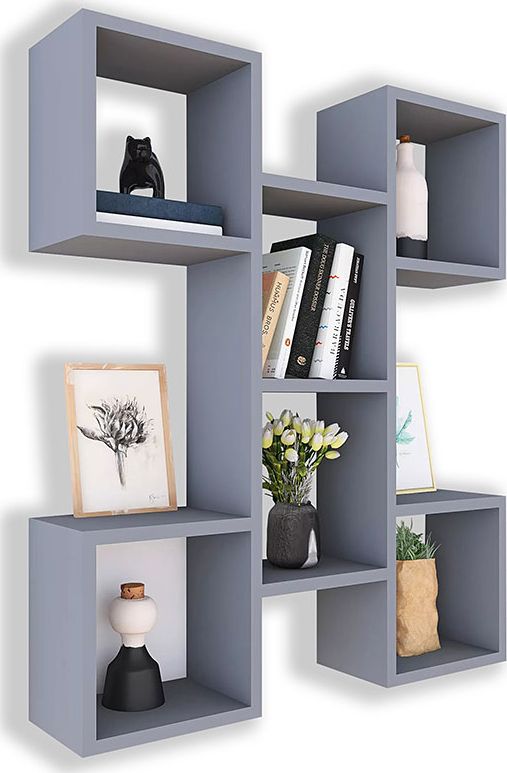 Elior Szara nowoczesna półka wisząca - Anika