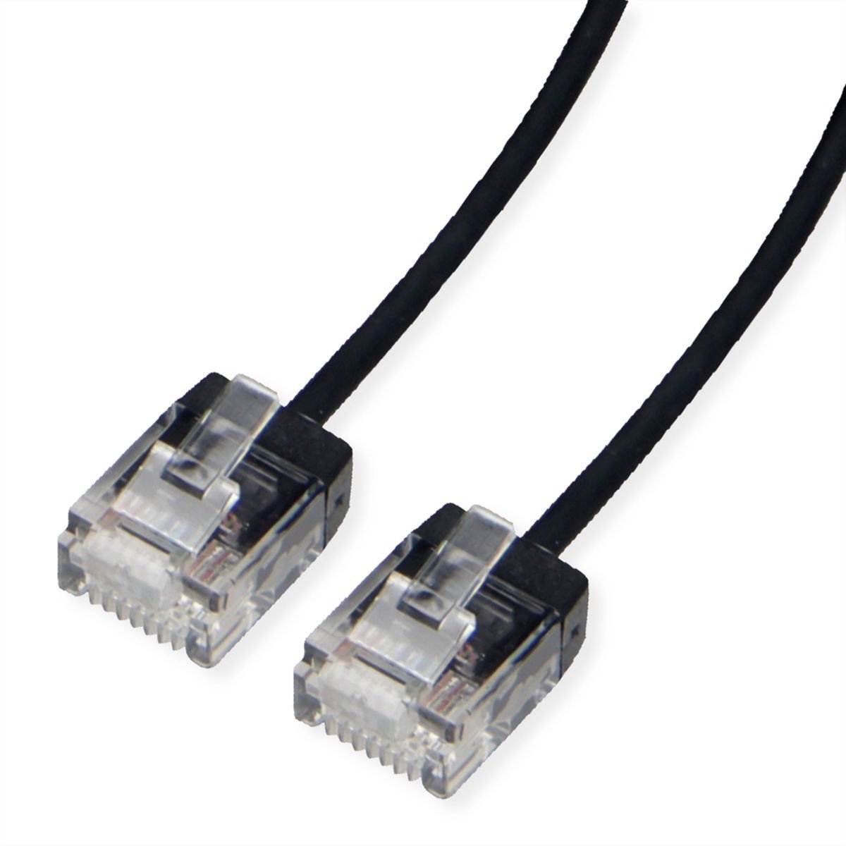 ROLINE UTP Data Center Patch Cord Cat.6A (Class EA), LSOH, Slim, Ultra Short Connector, czarny, 3 m
