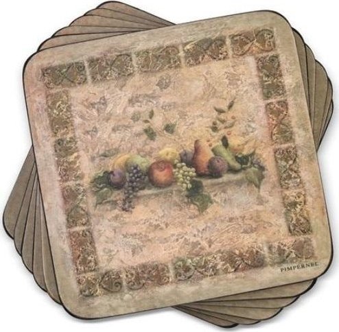 Podkładki pod kubek małe Owoce 6szt