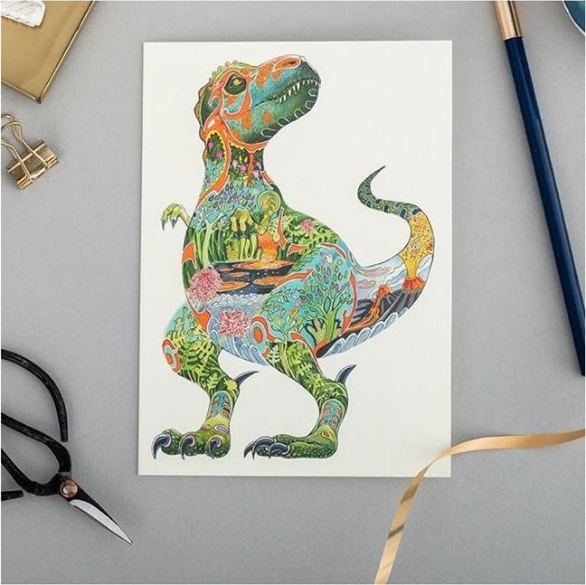 DM Collection Karnet A100 B6 + koperta Tyranozaur