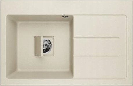 Zlewozmywak Lavello ZLEWOZMYWAK GRANITOWY LAVELLO QUBE 1.0 PIASKOWY PRAWY