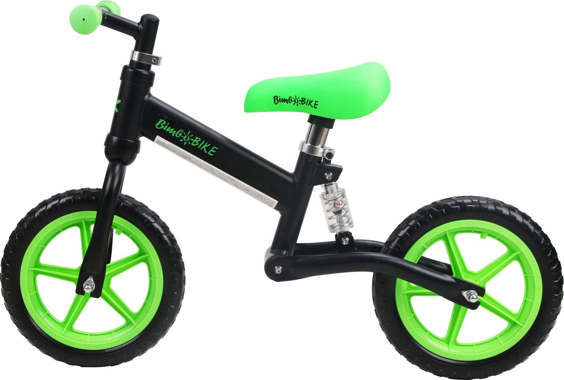 Children's bicycle BIMBO, 73 x 17.5 x 32 cm, black/green.