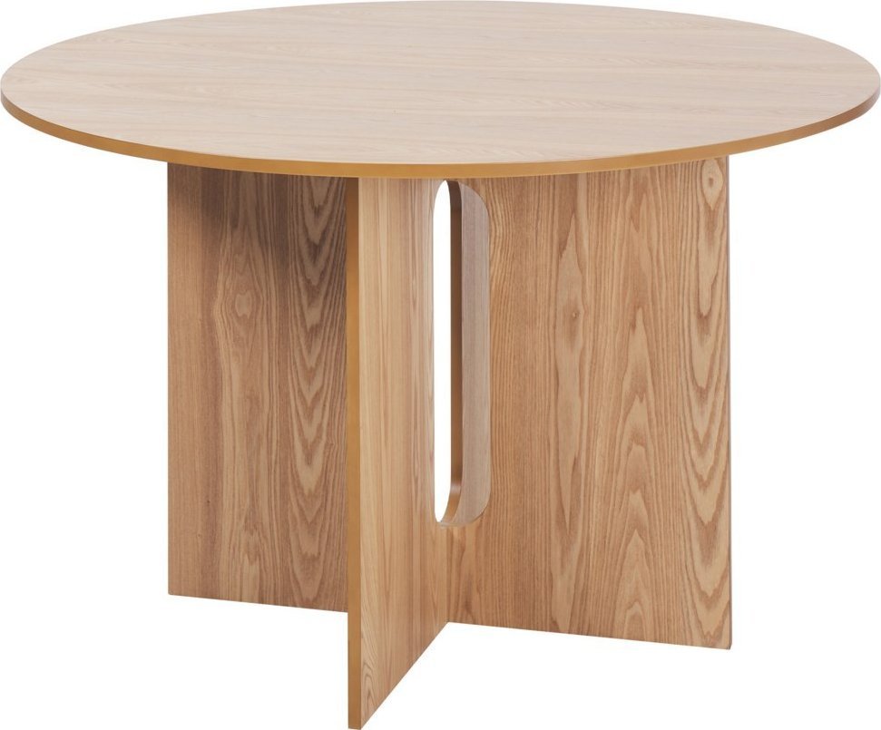 Beliani Stół do jadalni okrągły ⌀ 120 cm jasne drewno CORAIL