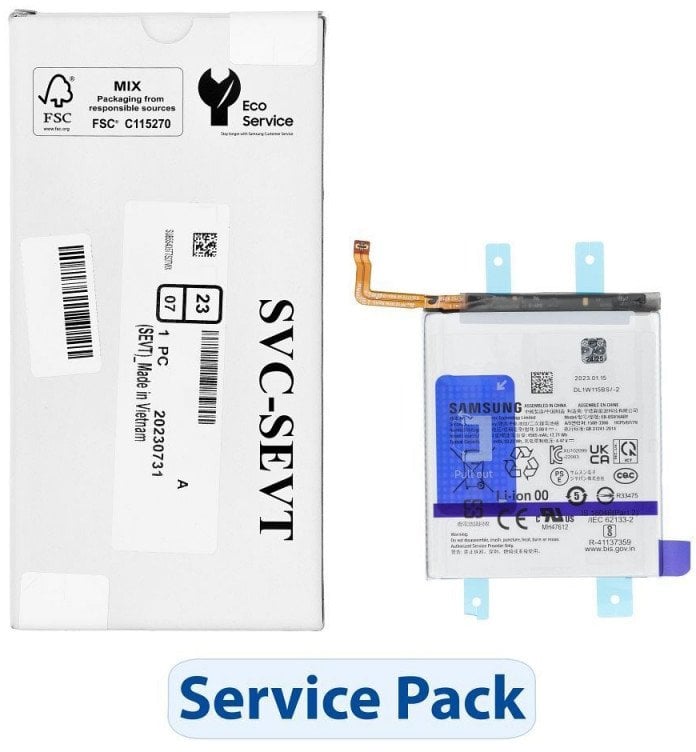 ServicePack Bateria EB-BS916ABY do SAMSUNG S23 Plus S916B GH82-30470A
