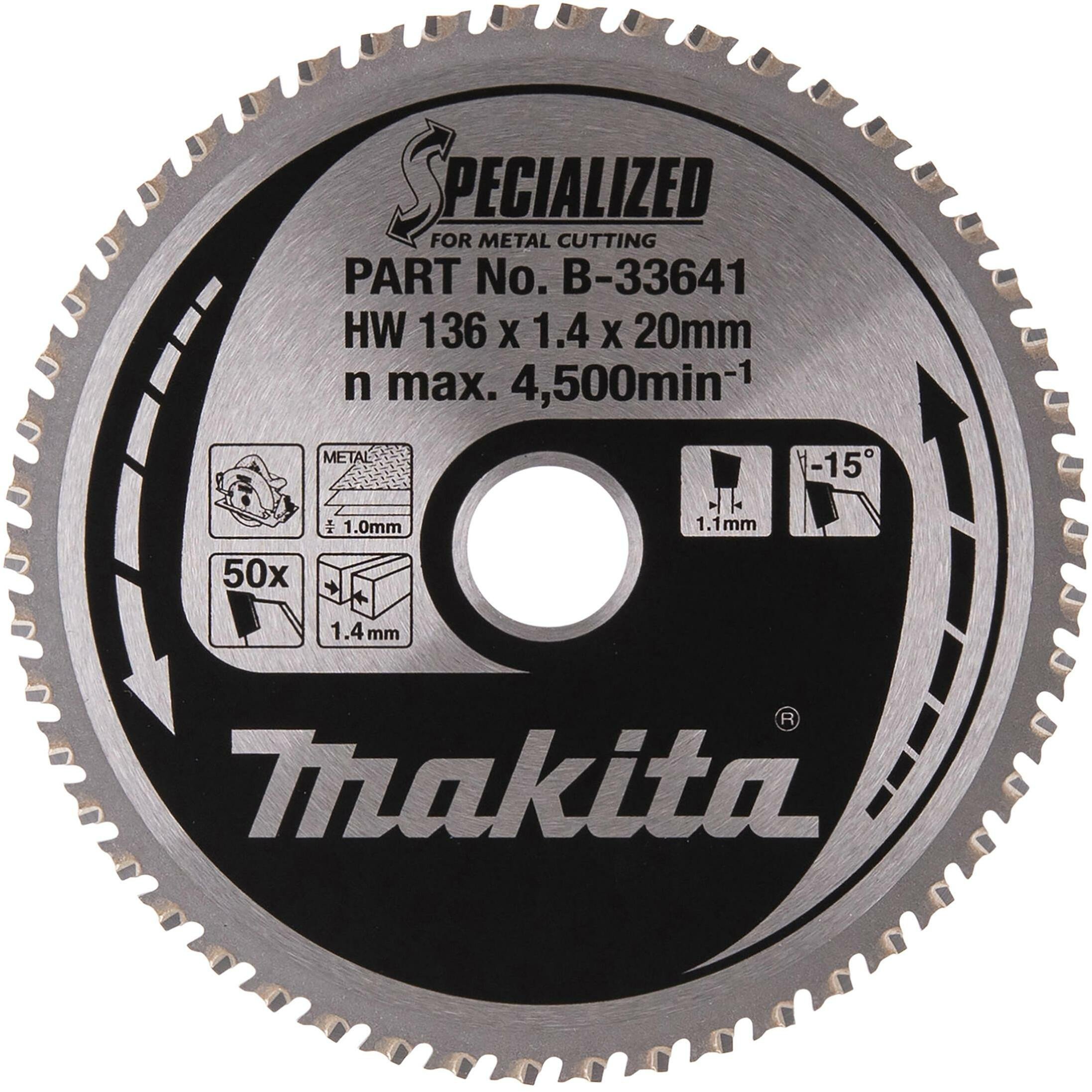 Makita SPECIALIZED Sägeblatt 136x20x50Z
