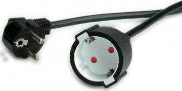 Kabel zasilający Value VALUE Kabel przedłużacz Schuko czarny 230VAC 10.0m