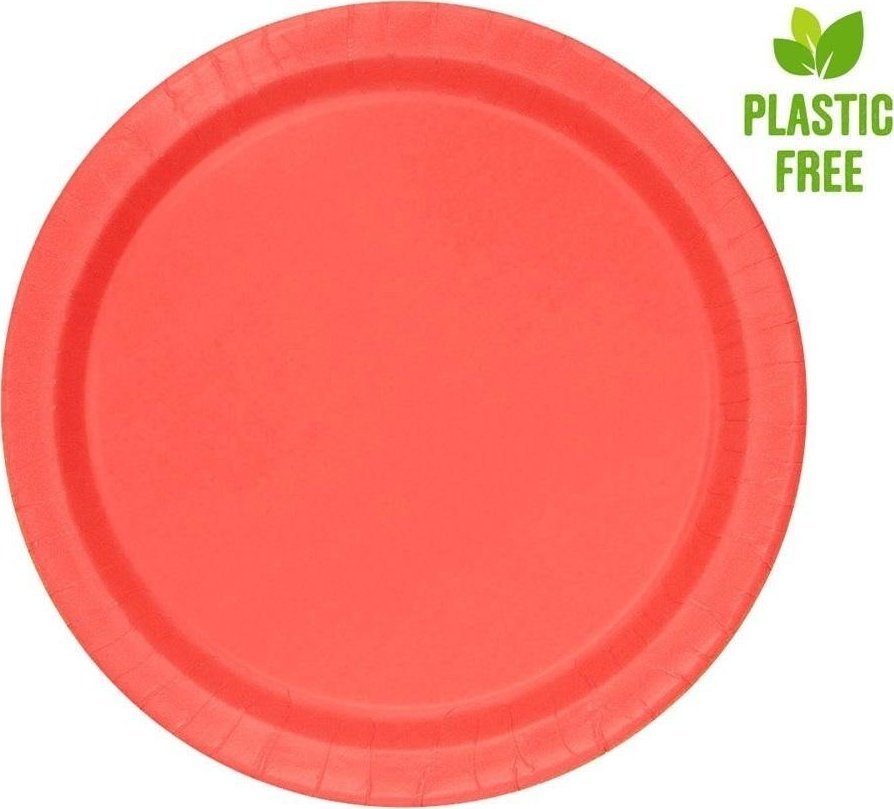 GoDan Talerzyki papierowe czerwone 23cm 8szt