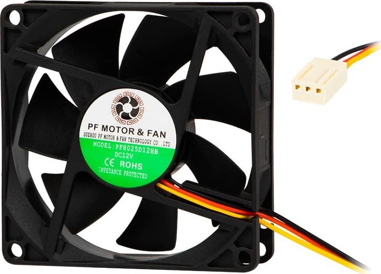 Wentylator Blow 80x25mm 12V kulkowy