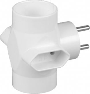 Timex Rozgałeźnik wtyczkowy 2x2P +2xEuro biały R-45