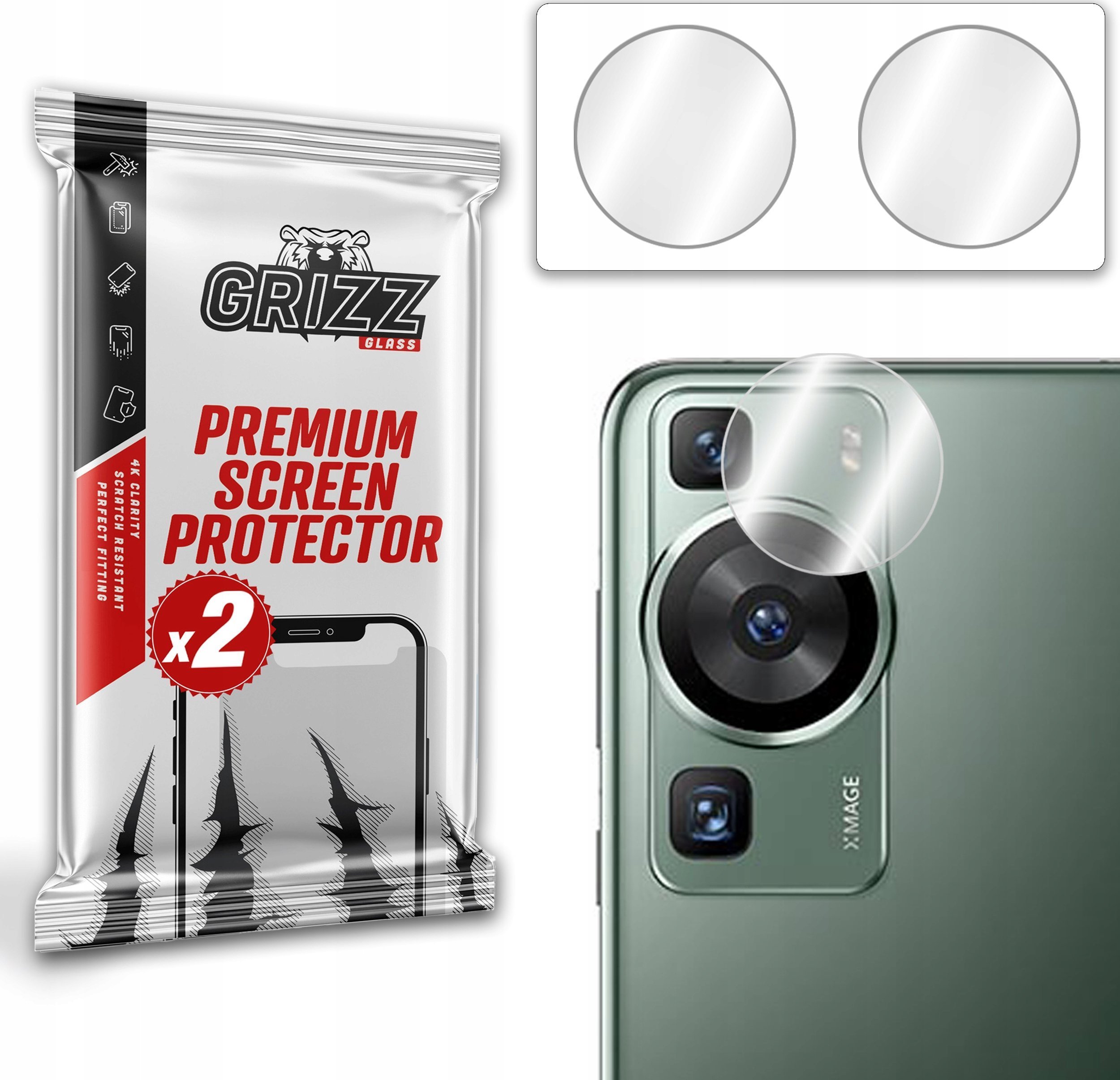 GrizzGlass Szkło na aparat GrizzGlass HybridGlass Camera Huawei P60