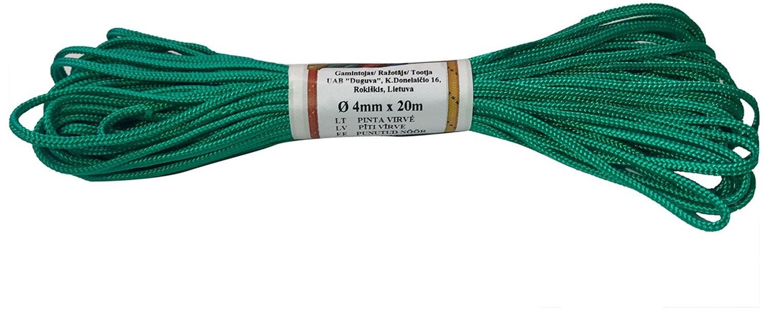 BRAIDED POLYAMIDE ROPE GREEN 4MM 20M