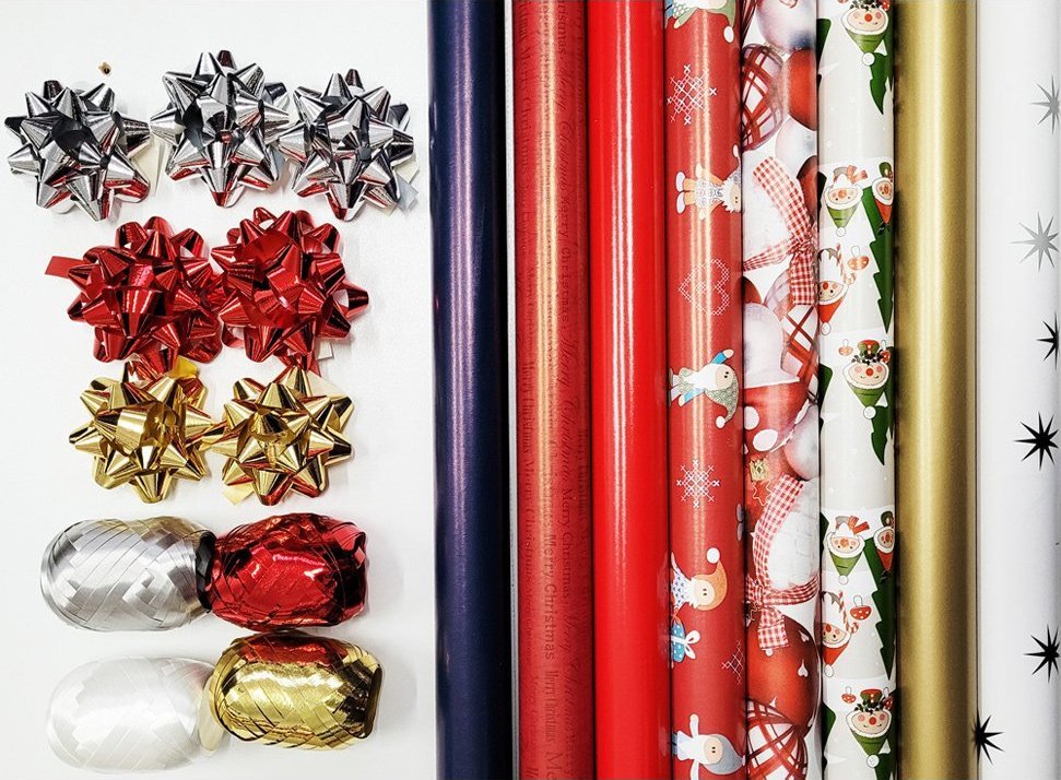 Fastima Zestaw do pakowania prezentów papier i ozdoby ZST31