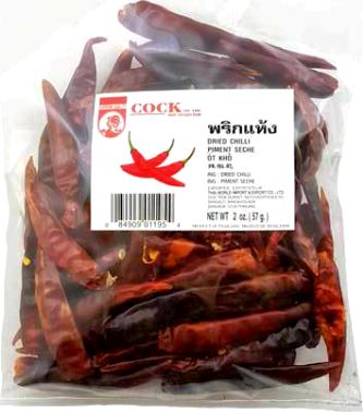 Cock Brand Papryczki chili całe, suszone 57g - Cock Brand uniwersalny
