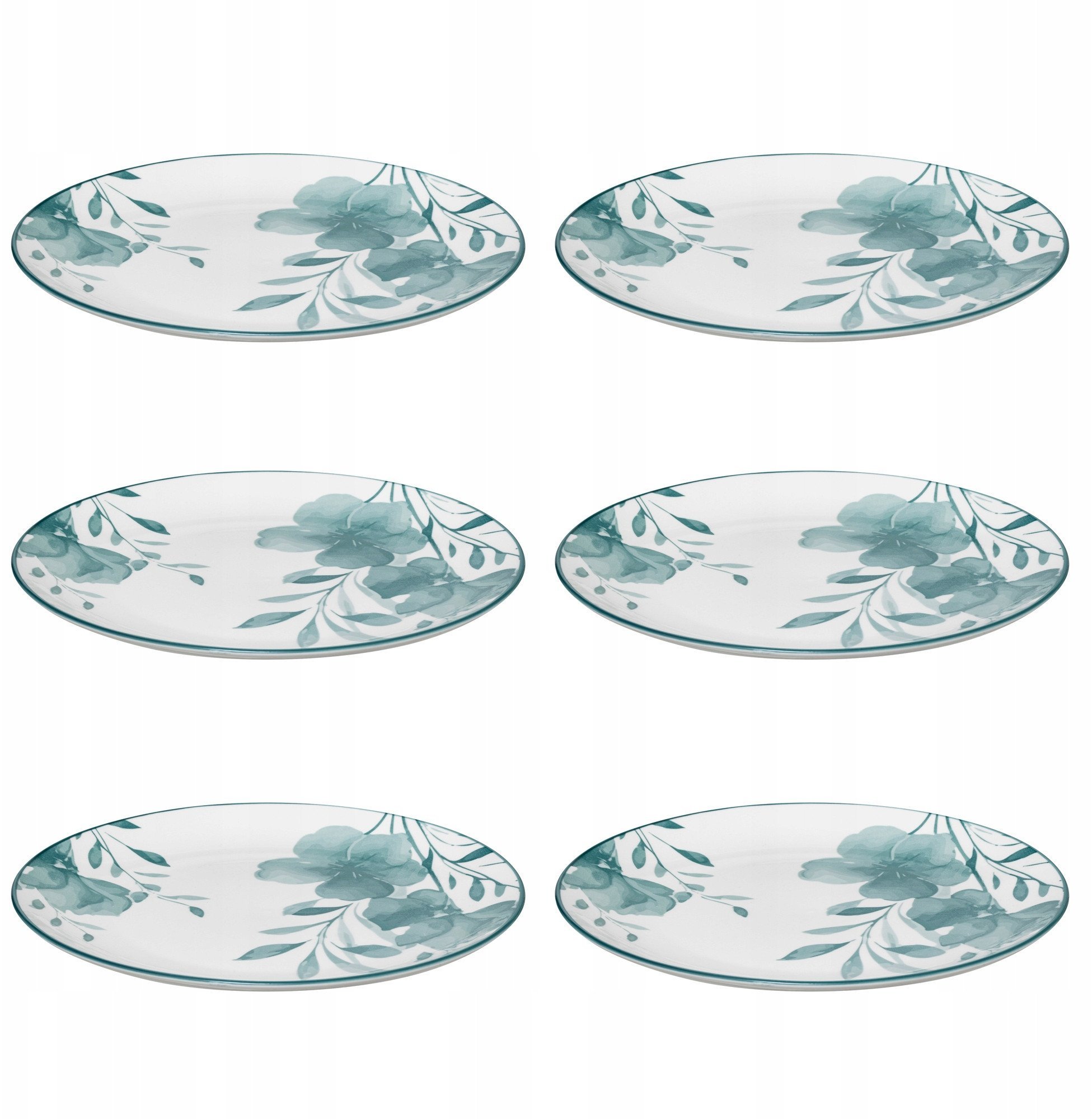 Talerze obiadowe porcelanowe LILY, 6 sztuk x Ø 27 cm