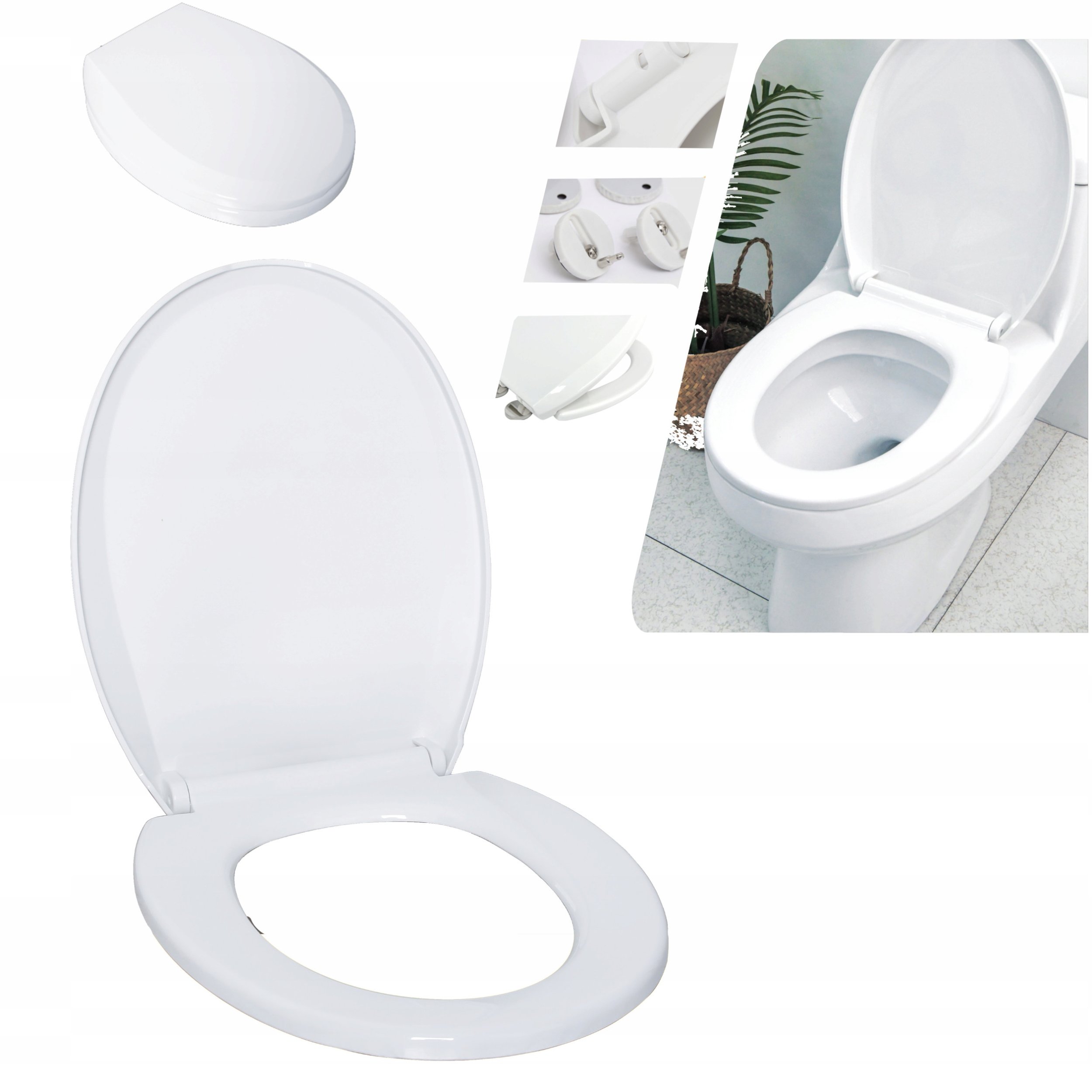 DESKA WC SEDESOWA WOLNOOPADAJĄCA WYPINANA KLOZETOWA UNIWERSALNA RDW-01