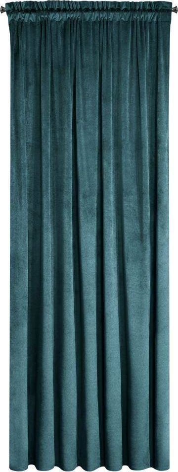 Eurofirany Zasłona 140 x 270 Dekoracyjna Welwet Melanie C.Niebieski