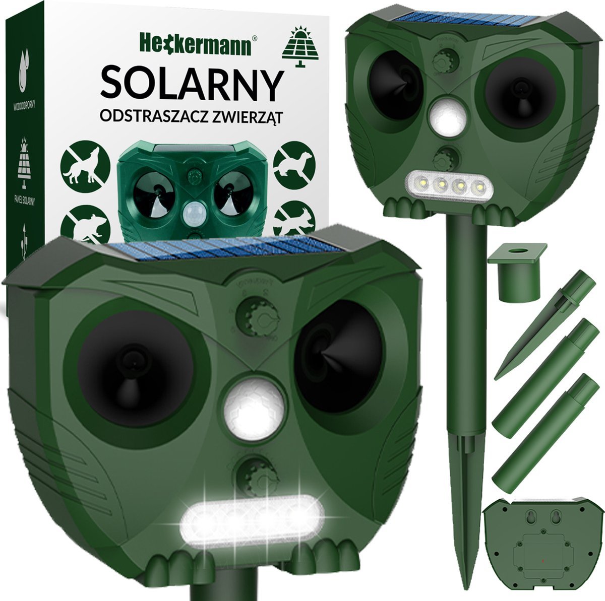 Heckermann Odstraszacz solarny zwierząt szkodników 536