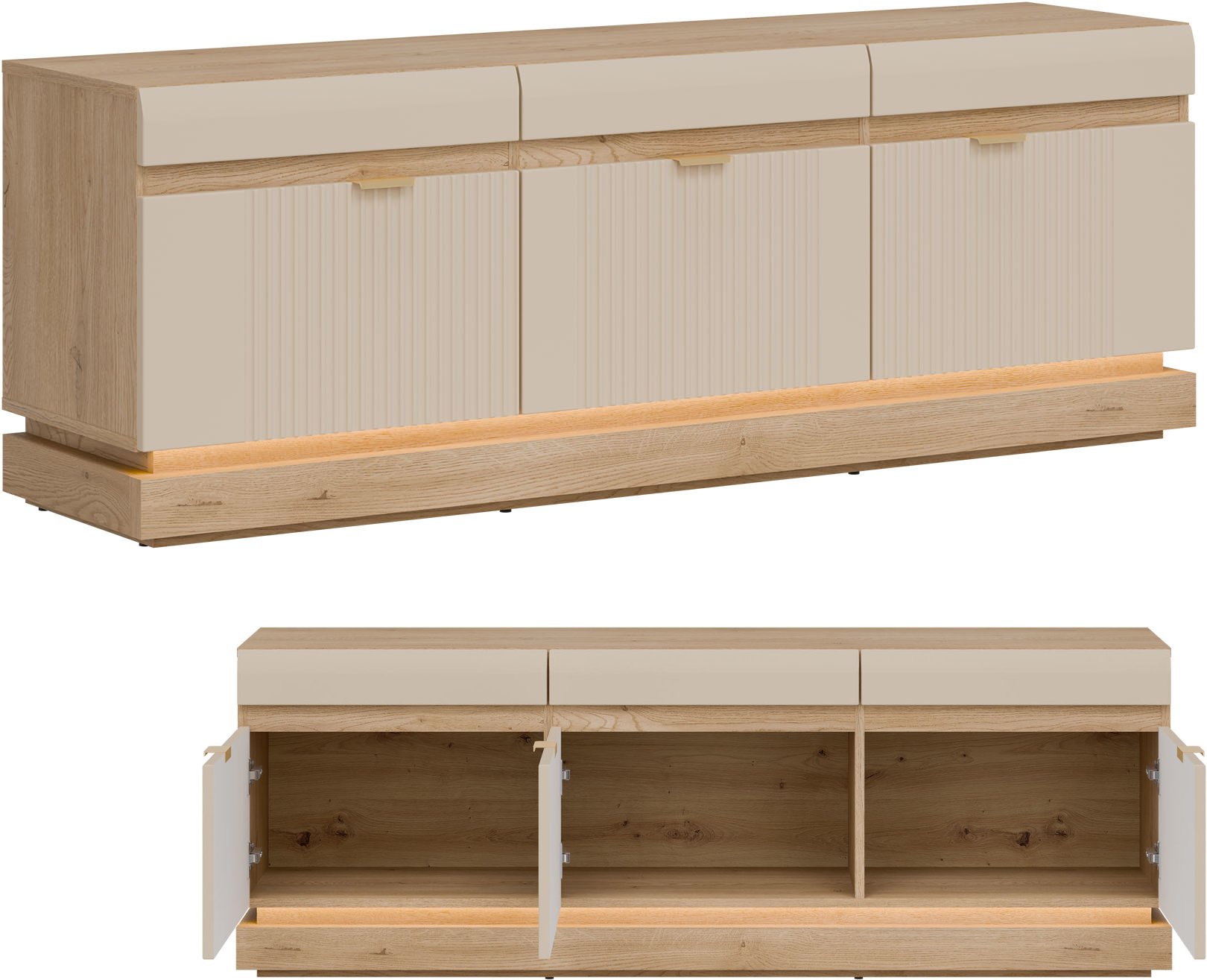 Szafka RTV stojąca Stolik pod telewizor Dąb Cremona Kaszmir MILTON ML01