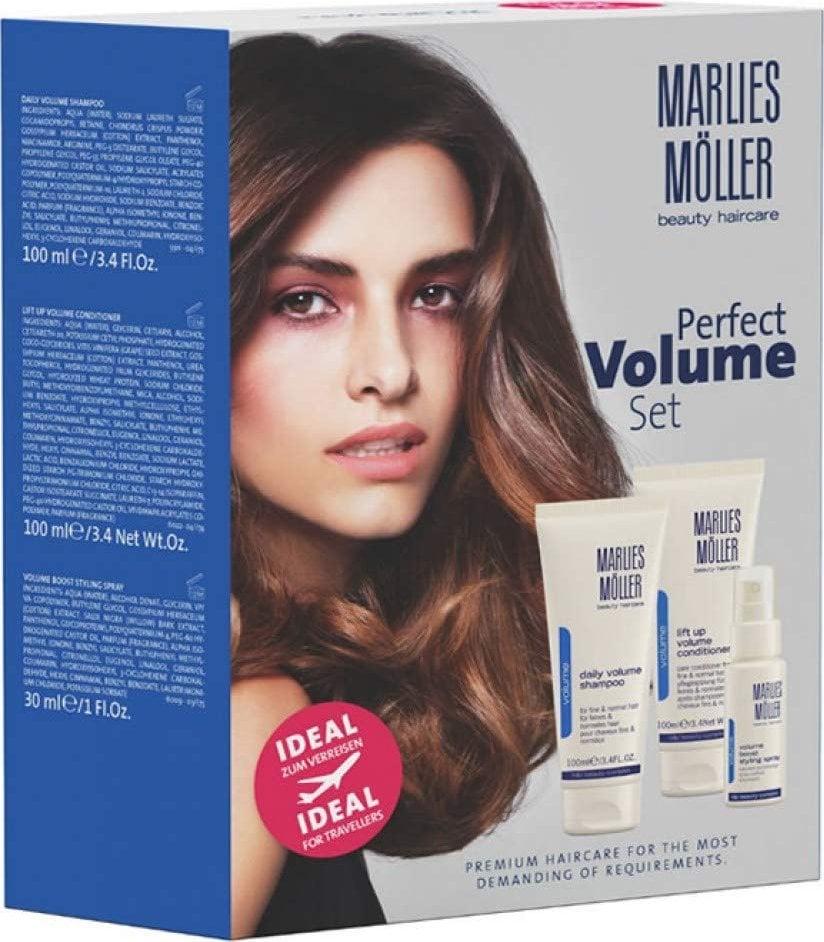marlies mller Perfect Volume Set Marlies Moller: Daily Volume, Hair Shampoo, 100 ml + Lift-Up, Hair Conditioner, For Volume, 100 ml + Volume, Hair Spr