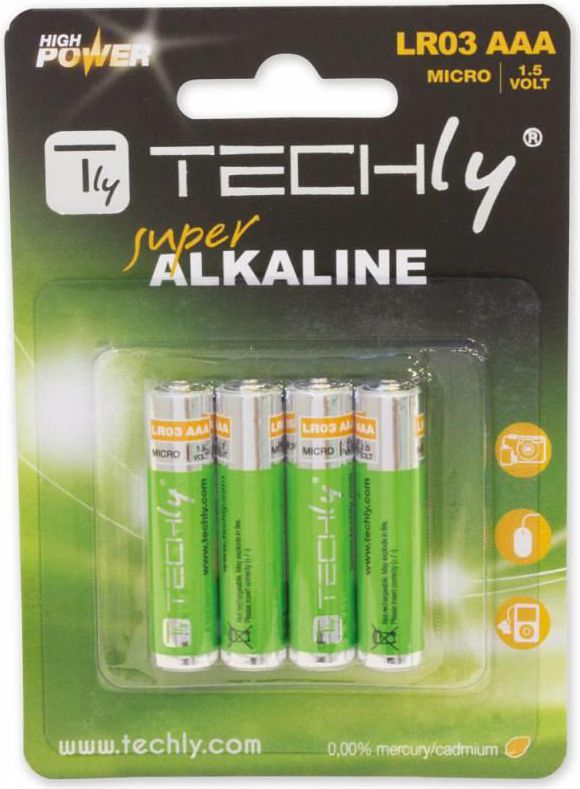Techly Bateria High Energy AAA / R03 4 szt.