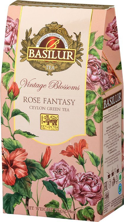 Basilur ROSE FANTASY zielona herbata RÓŻA HIBISKUS