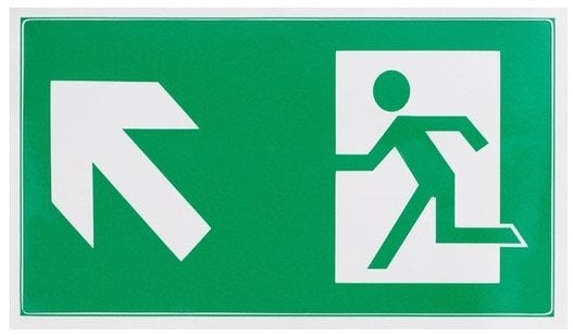 STICKER EXIT TOP LEFT 100X180MM