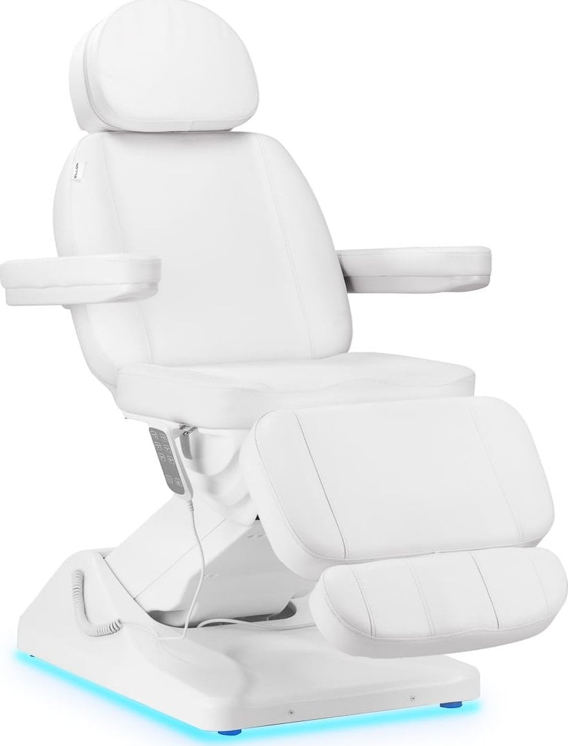 Activeshop Elektryczny fotel kosmetyczny SILLON Luxury 3 silniki biały