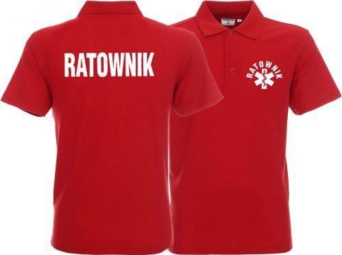 LPP - Promostars Koszulka Polo męska RATOWNIK czerwona