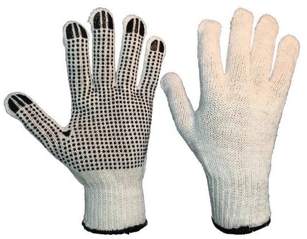 GLOVES KNITTED W/RUBBER DOTS