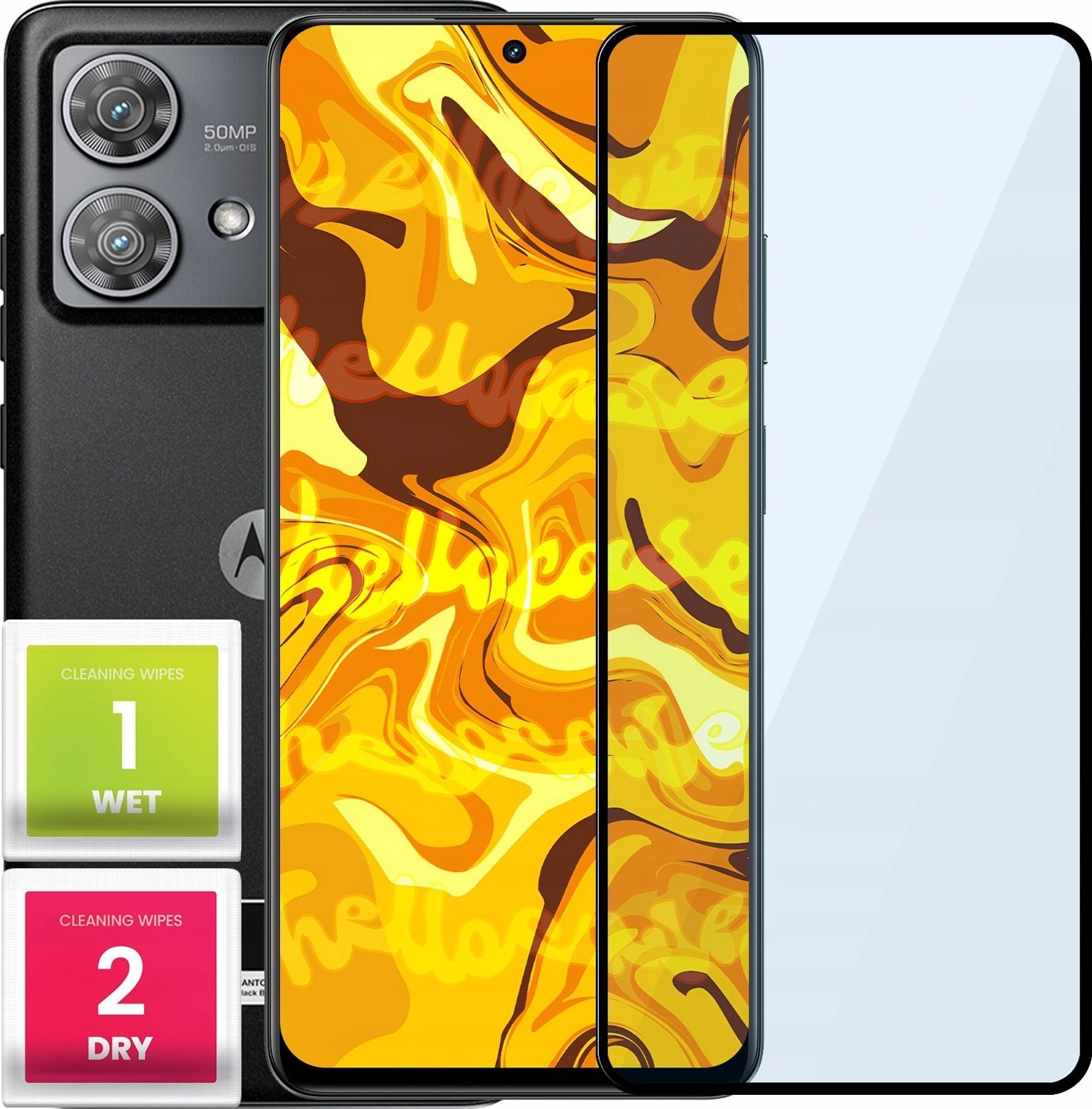 Hello Case SZKŁO HARTOWANE DO MOTOROLA EDGE 40 NEO PEŁNE NA CAŁY EKRAN SZKIEŁKO SZYBKA