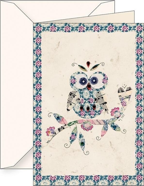 Karnet B6 + koperta 5826 Sowa